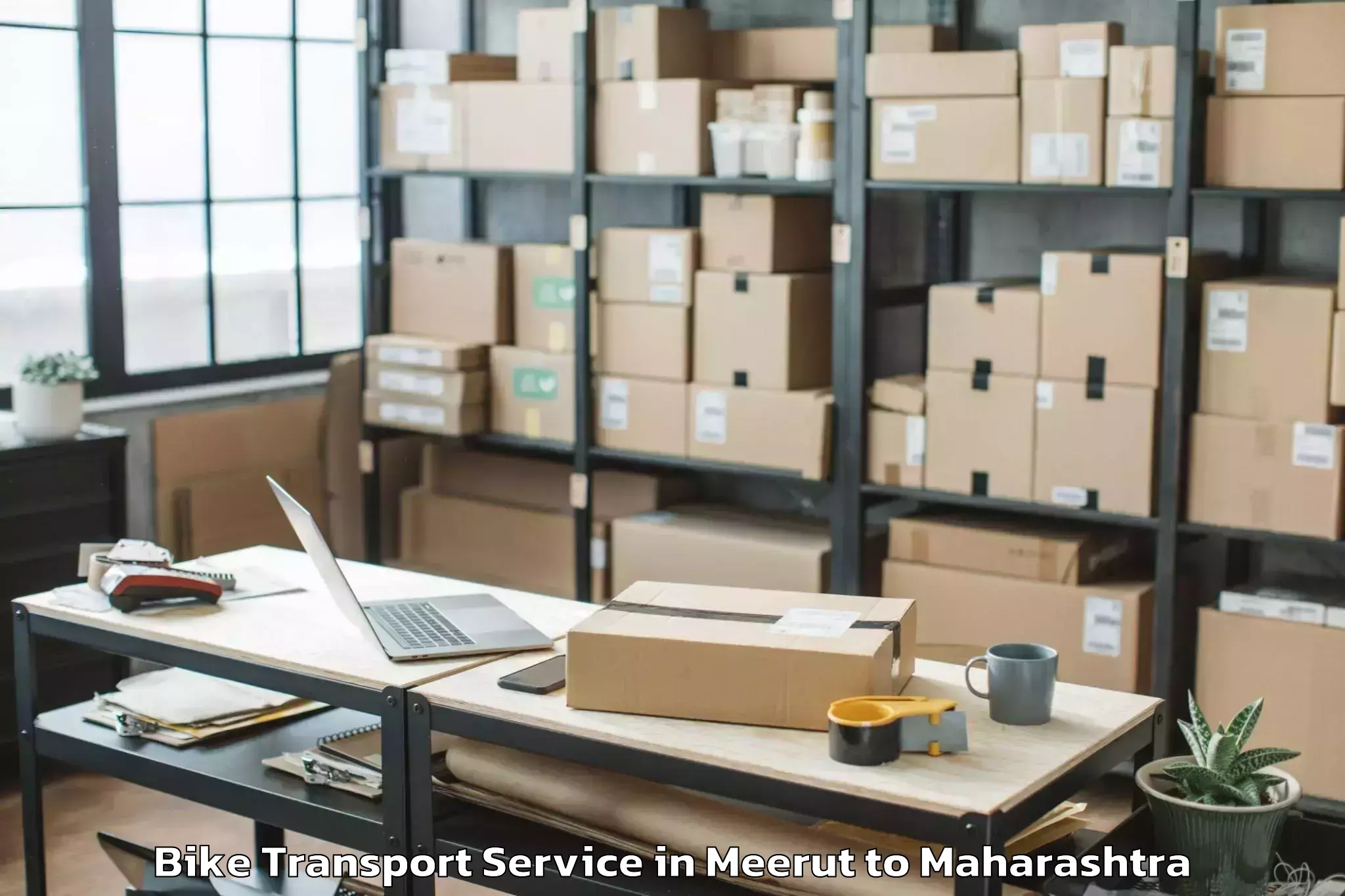 Book Meerut to Sironcha Bike Transport Online